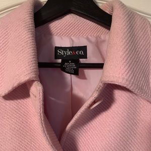 Pink wool coat